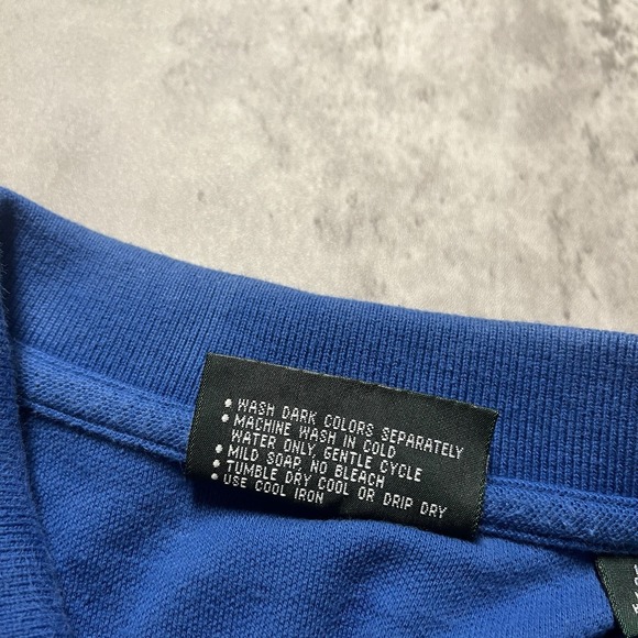 Masters Collection Blue L Men's Golf Polo Short Sleeve Collared Shirt - Picture 6 of 11